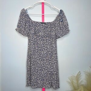 Lovely Day Floral Blue Off-Shoulder Dress size medium